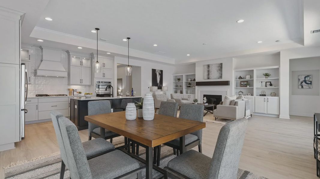 Representative furnished interior of a home built from the Salerno by Epcon Communities in Courtyards by Carrell, Ocean Isle Beach (Image 12).
