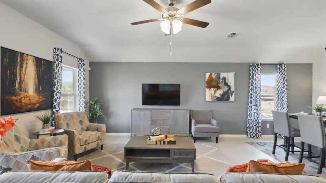 Representative furnished interior of a home built from the Kingston by D.R. Horton in Valley Brook, Fort Worth (Image 14).