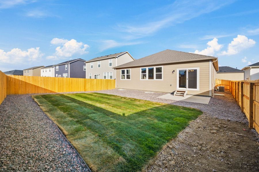 Exterior details and patio area of a home in The Glen, Colorado Springs (Image 21).
