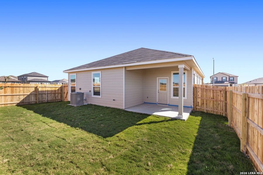Exterior details and patio area of a home in Legend Heights, New Braunfels (Image 4). Exterior details and patio area of a home in Legend Heights, New Braunfels (Image 4).