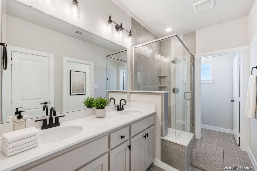 Furnished interior view inside a new home in Woodbridge Townhomes, Wylie (Image 18).