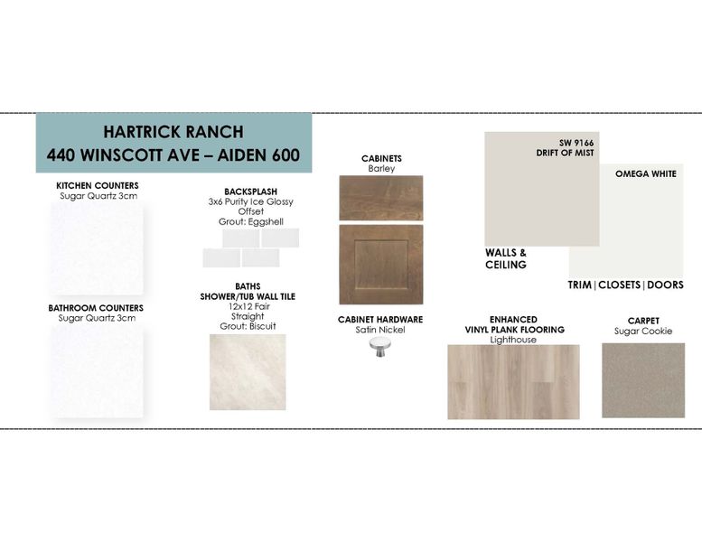 Sample of building materials used in homes in Hartrick Ranch, Temple (Image 13).