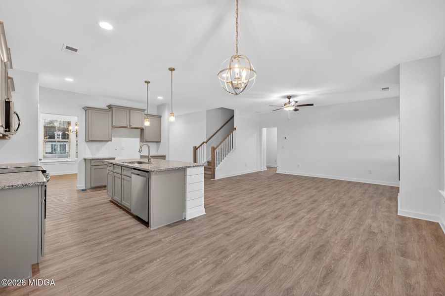Furnished interior view inside a new home in Langston Place, Perry (Image 6).