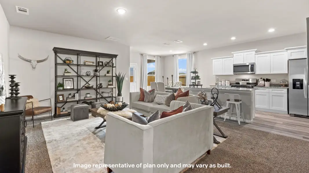 Furnished interior view inside a new home in Mustang Ridge, Andrews (Image 9).