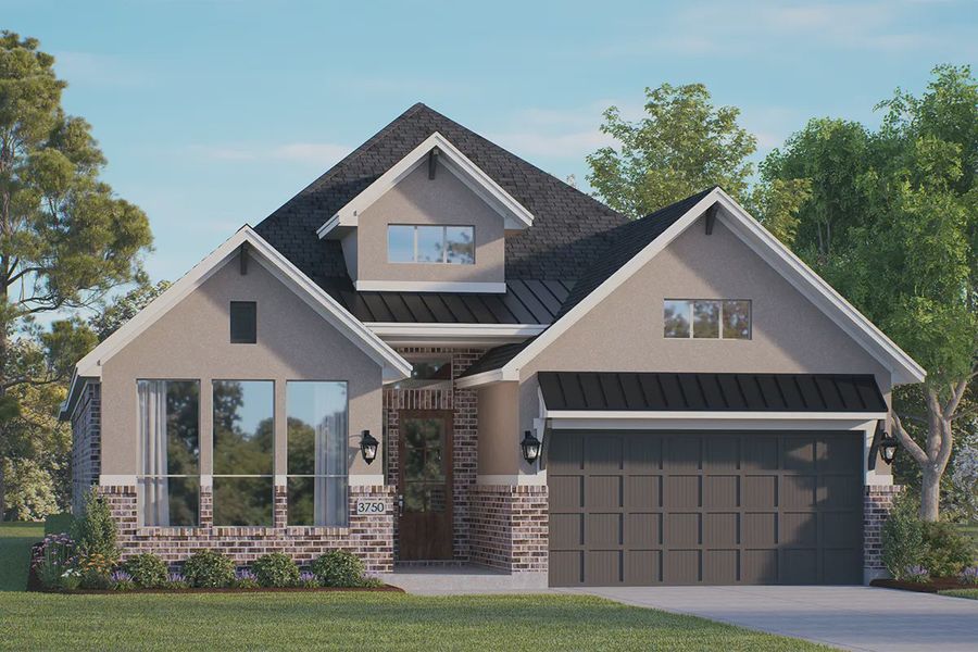 Representative exterior photo of a completed home built from the Lynnbrook by Chesmar Homes in Sienna, Missouri City, TX (Image 18). Representative exterior photo of a completed home built from the Lynnbrook by Chesmar Homes in Sienna, Missouri City, TX (Image 18).