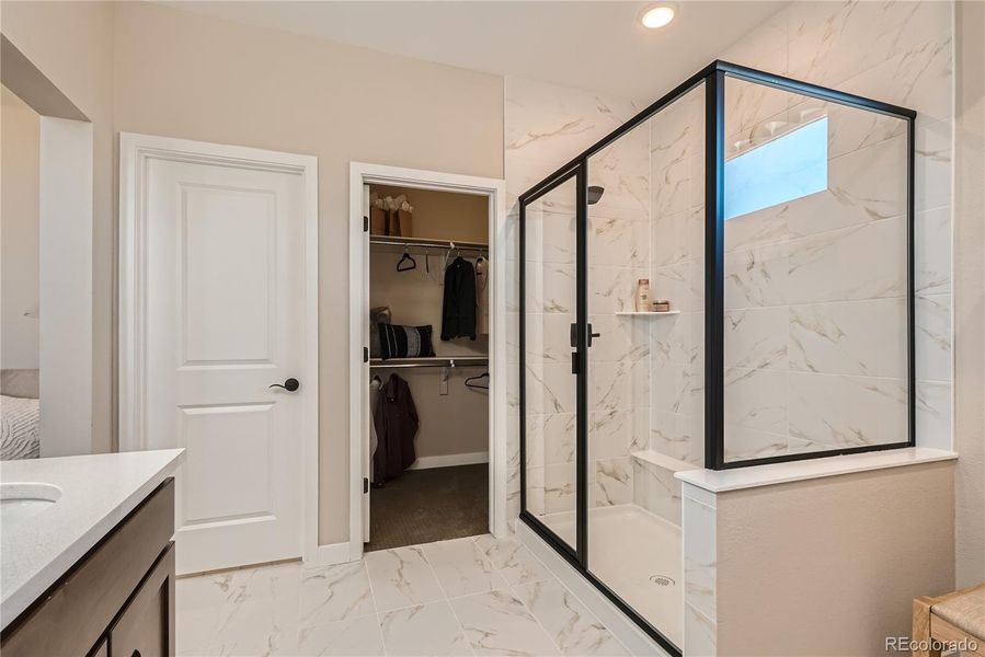 Large walk-in shower