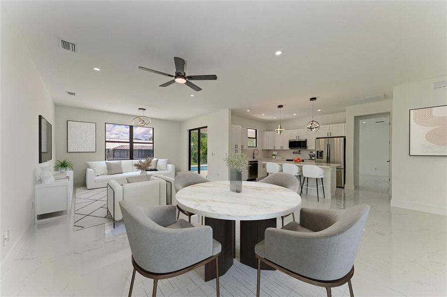 Furnished interior view inside a new home in , Punta Gorda (Image 35).