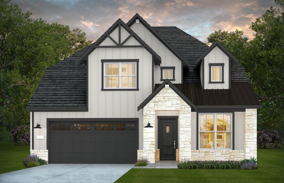 Representative exterior photo of a completed home built from the Iredell by Pulte Homes in Valencia, Manvel, TX (Image 28).