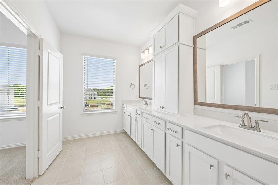 Plenty of space for two in this wonderful owner's bath.