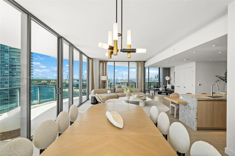 Furnished interior view inside a new home in , Miami Beach (Image 21). Furnished interior view inside a new home in , Miami Beach (Image 21).