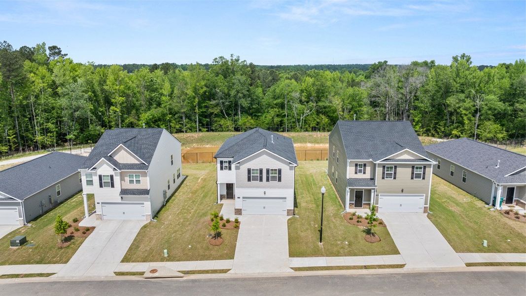 Front exterior of a new home in The Abbey at Trolley Run Station, Aiken, SC, highlighting curb appeal (Image 22).