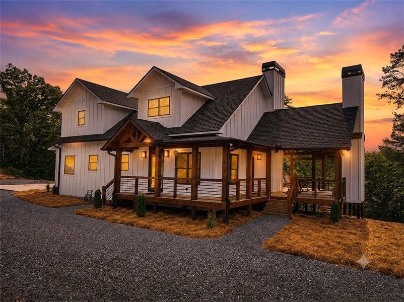 Front exterior of a new home in , Talking Rock, GA, highlighting curb appeal (Image 23). Front exterior of a new home in , Talking Rock, GA, highlighting curb appeal (Image 23).