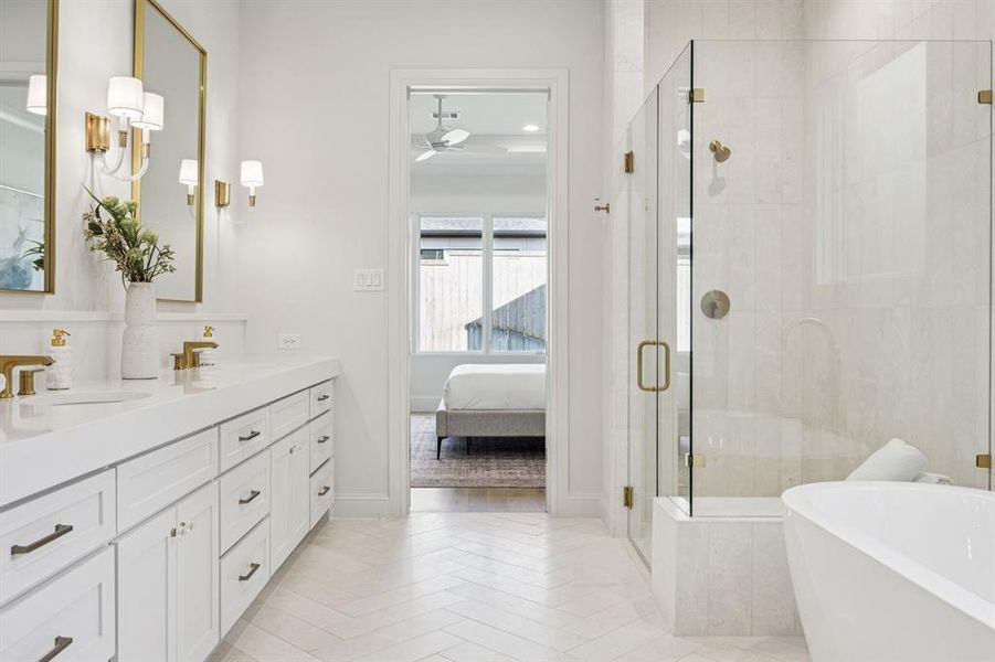 Furnished interior view inside a new home in , Dallas (Image 11).