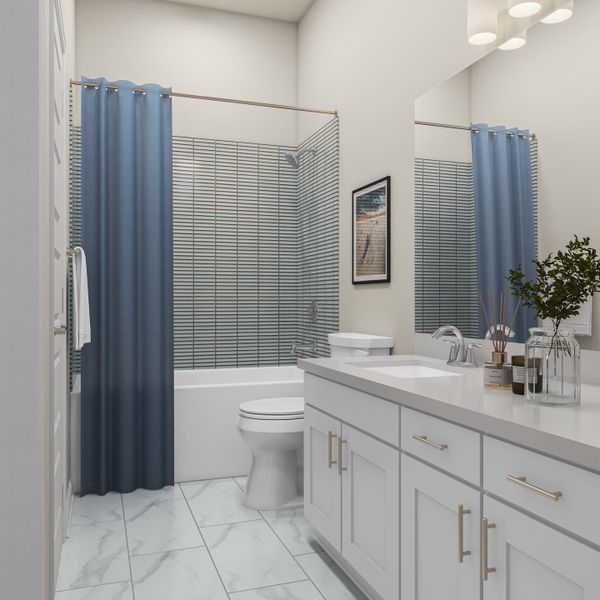 Representative furnished interior of a home built from the Rainey by Tri Pointe Homes in Lariat, Liberty Hill (Image 10).