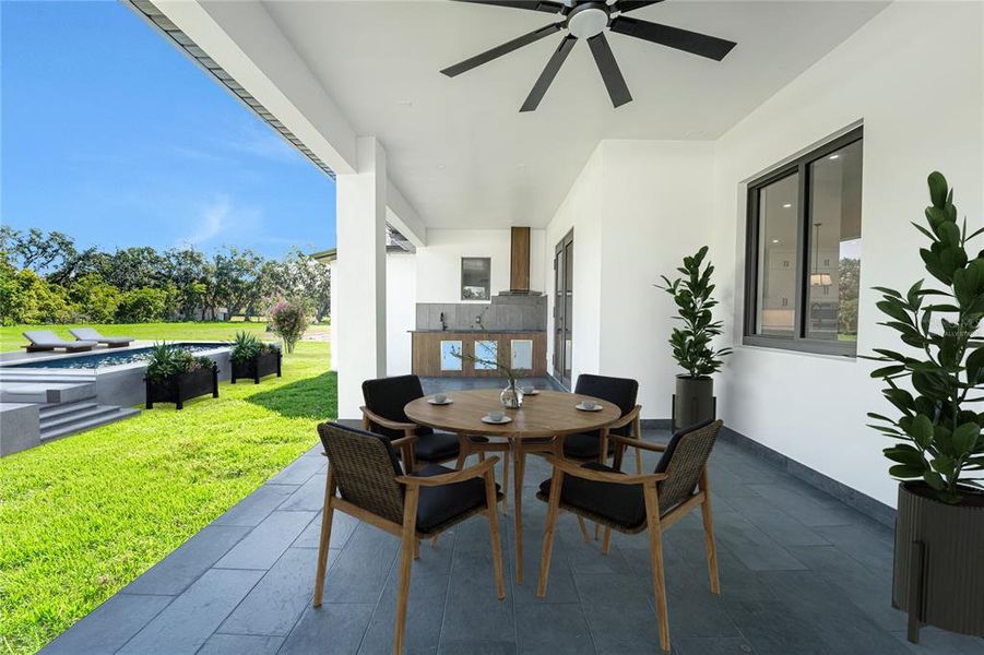 Patio Virtually Staged