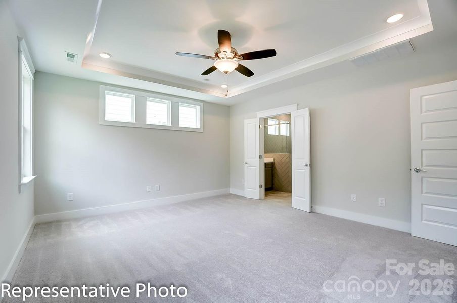 Primary bedroom with optional tray ceiling Primary bedroom with optional tray ceiling