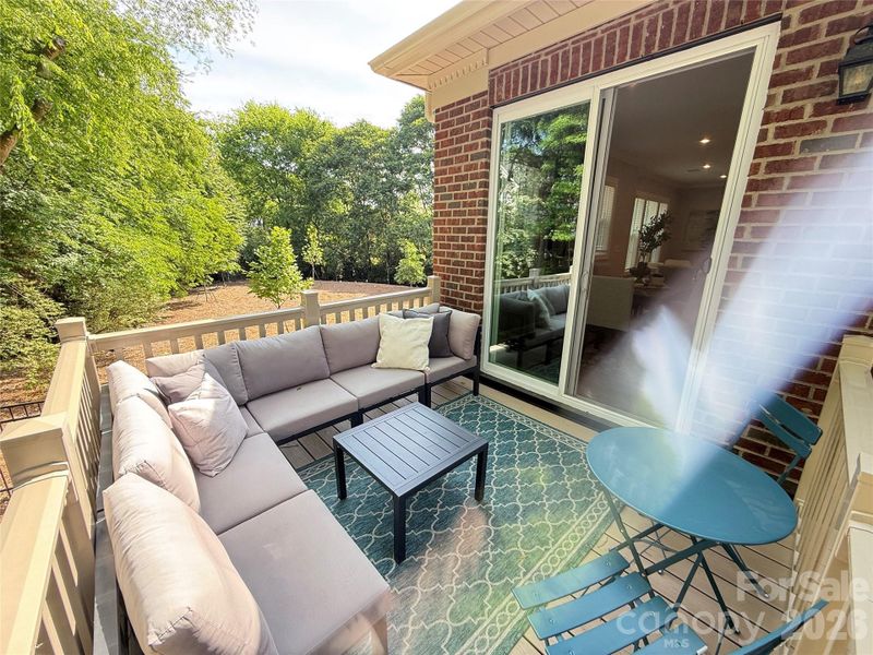 Exterior details and patio area of a home in The Townes at Wade Ardrey, Charlotte (Image 26).