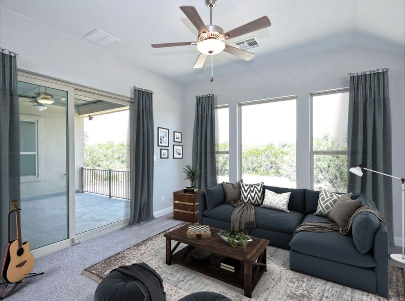 Representative furnished interior of a home built from the Catalina by Giddens Homes in Clearwater Ranch, Liberty Hill (Image 17).