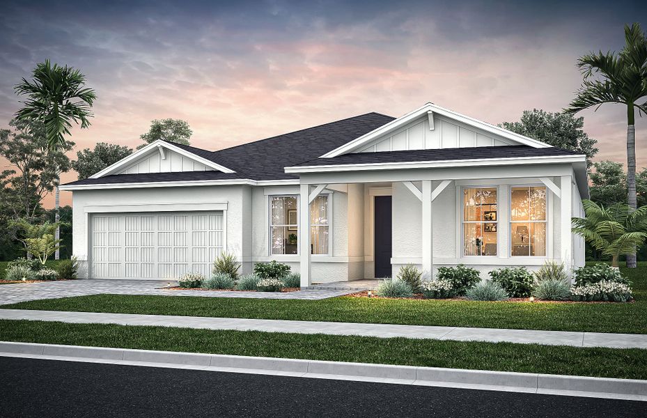 Representative exterior photo of a completed home built from the Easley by DiVosta in Emerson Oaks, Vero Beach, FL (Image 22).