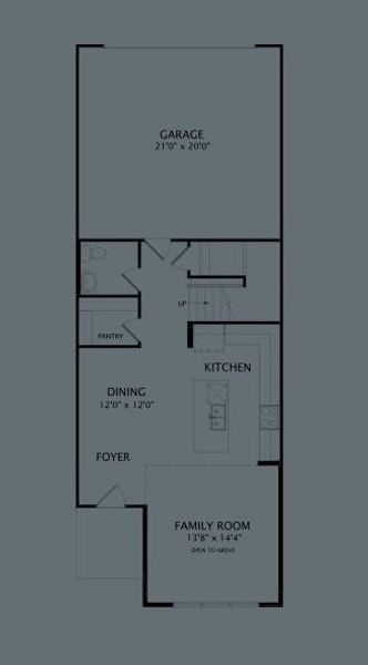 2D floor plan layout of this home in Chelsea Commons, Allen, TX (Image 3).