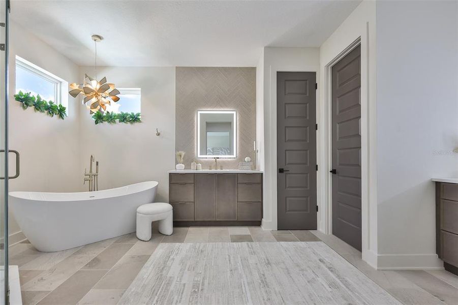 Furnished interior view inside a new home in , Tampa (Image 49).