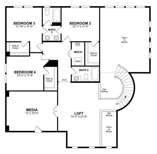 Beazer Homes Enclave at Legacy Hills Madison Floorplan.
