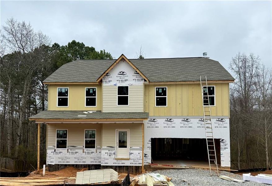 In-progress construction of a new home in , Newnan, GA (Image 42).