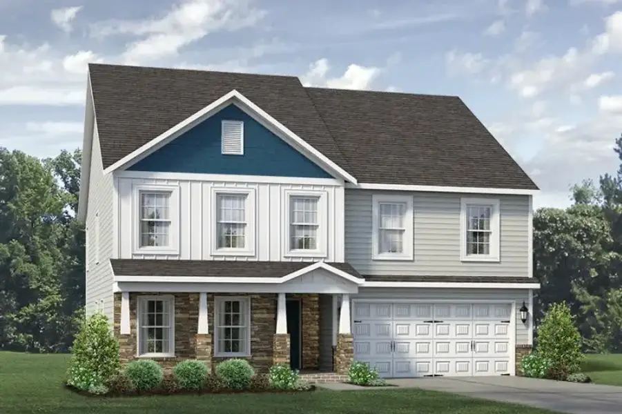 Representative exterior photo of a completed home built from the Kendall by Keystone Homes NC in Trinity Meadows, Trinity, NC (Image 30).