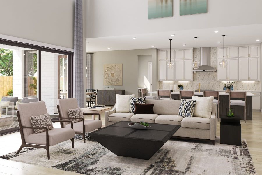 Representative furnished interior of a home built from the Veneto by Tri Pointe Homes in Legacy Grove, Montgomery (Image 7).