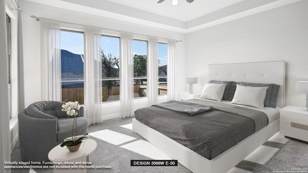 Furnished interior view inside a new home in Homestead 55', Cibolo (Image 8).