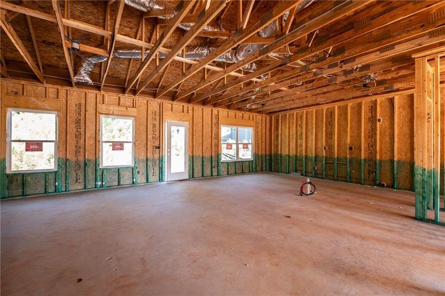 In-progress construction of a new home in , Lawrenceville, GA (Image 1).