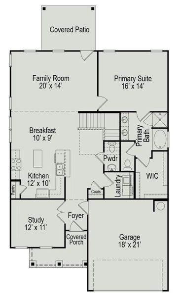 2D floor plan layout of this home in Foxtail Palms, Manvel, TX (Image 3).
