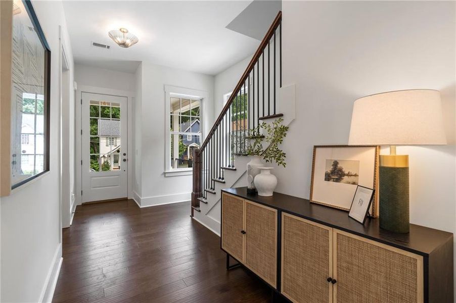 Furnished interior view inside a new home in , Atlanta (Image 17). Furnished interior view inside a new home in , Atlanta (Image 17).