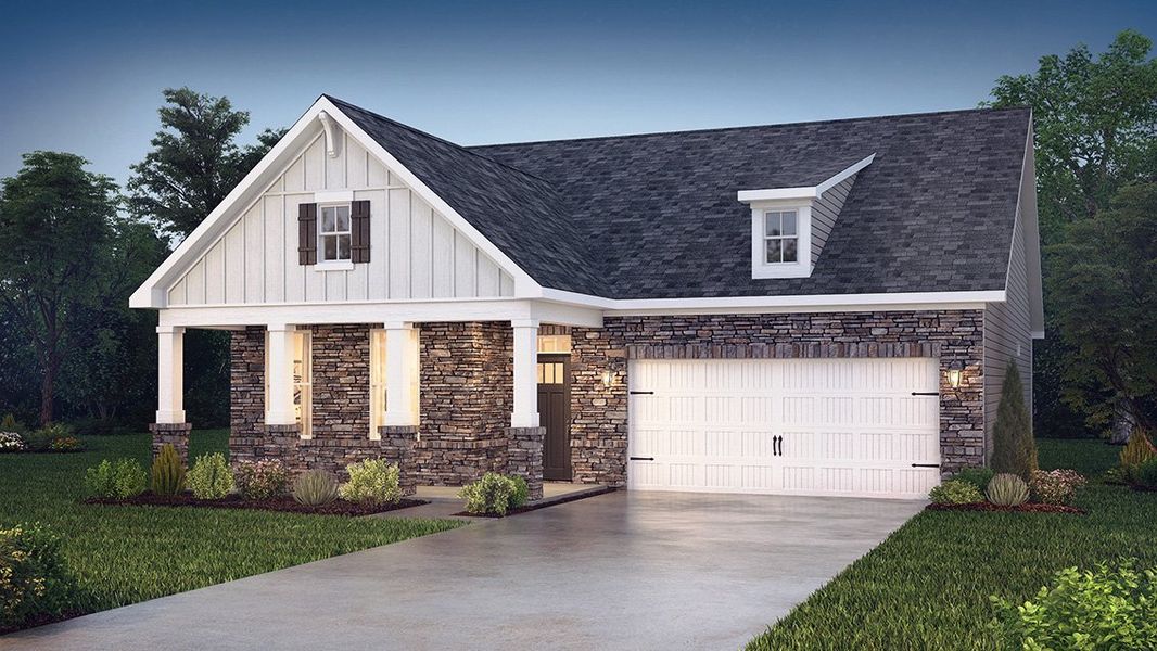 Representative exterior photo of a completed home built from the Cypress by D.R. Horton in Avalon, Gastonia, NC (Image 21).