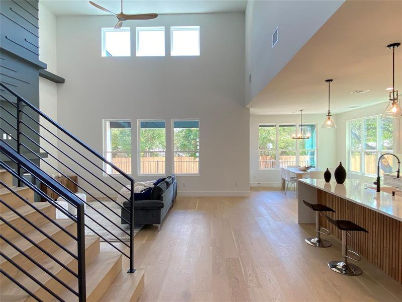 Kitchen, Living Room & Dining Room View From Foyer