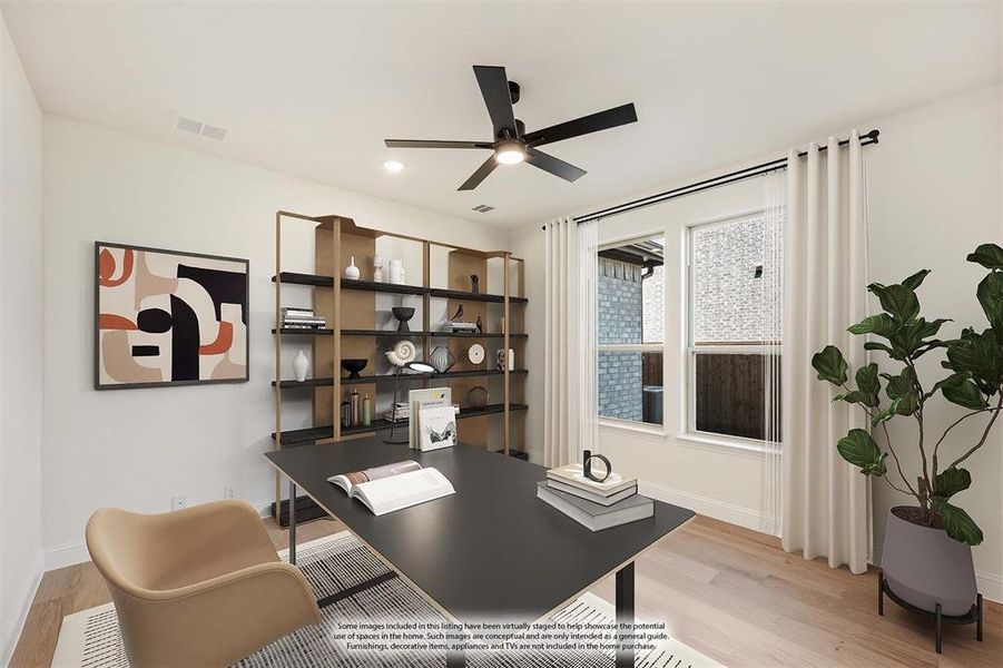 Furnished interior view inside a new home in Windsong Ranch Classic 61, Prosper (Image 15). Furnished interior view inside a new home in Windsong Ranch Classic 61, Prosper (Image 15).