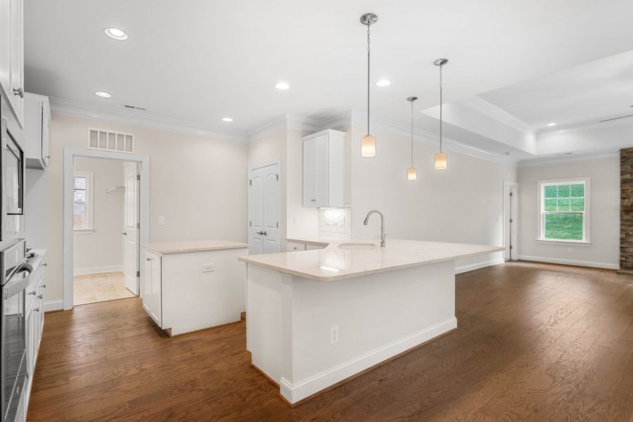 Representative furnished interior of a home built from the Somerset by Keystone Homes NC in Weybridge, Burlington (Image 6).