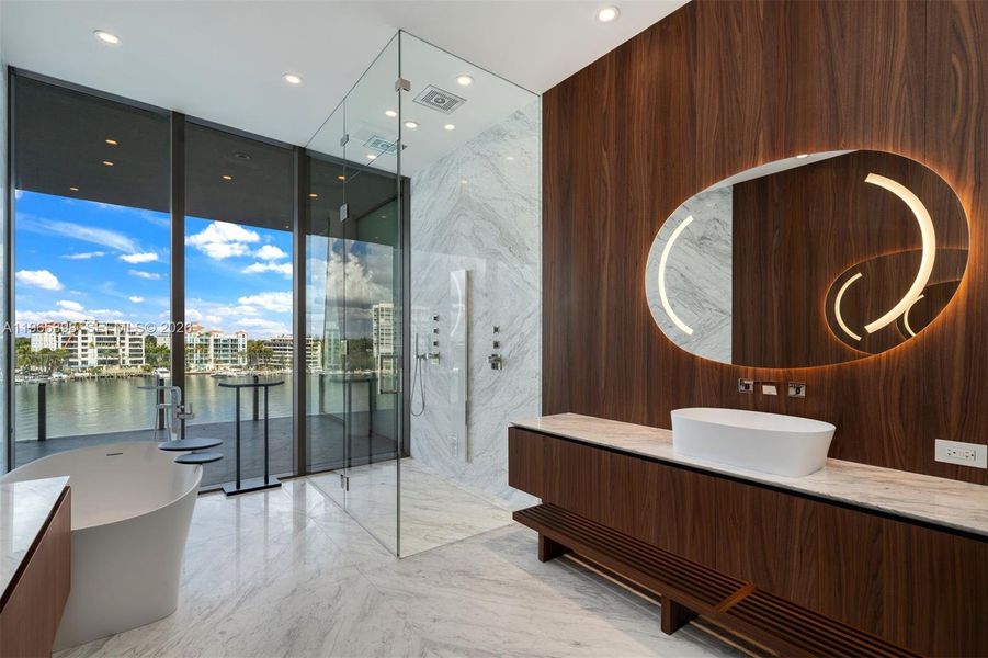 Furnished interior view inside a new home in , Miami (Image 9).