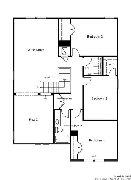 2D floor plan layout of this home in Knox Ridge, Converse, TX (Image 3).