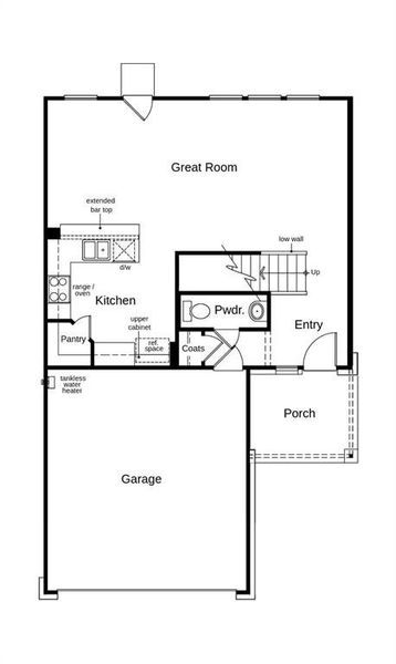 This floor plan features 3 bedrooms, 2 full baths, 1 half bath and over 1,700 square feet of living space.