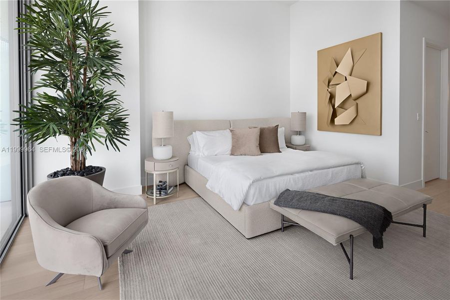 Furnished interior view inside a new home in Una Residences, Miami (Image 32). Furnished interior view inside a new home in Una Residences, Miami (Image 32).