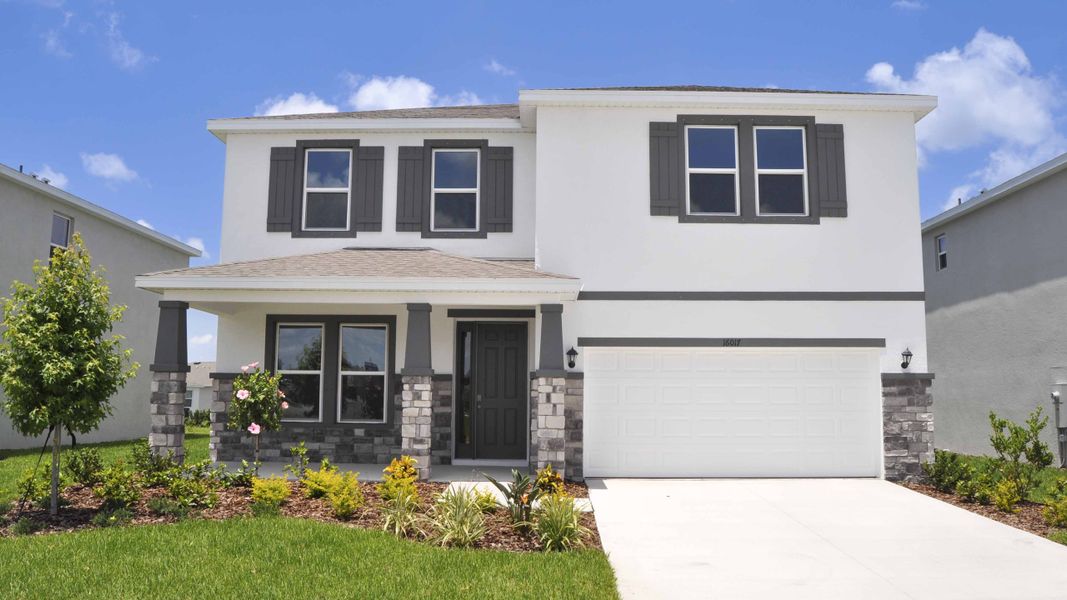 Representative exterior photo of a completed home built from the Holden by D.R. Horton in Solera at Lakewood Ranch, Lakewood Ranch, FL (Image 20).