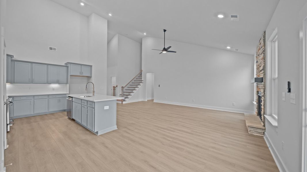 Exclusive living space with towering ceilings, tasteful finishes, and a warm, welcoming feel Exclusive living space with towering ceilings, tasteful finishes, and a warm, welcoming feel