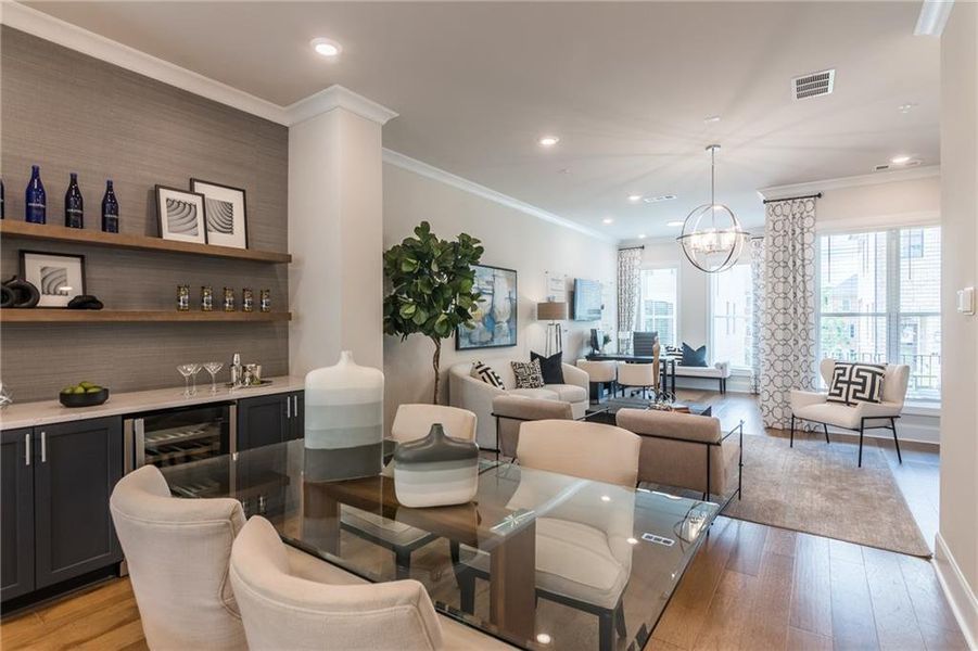 Furnished interior view inside a new home in Waterside, Peachtree Corners (Image 10).