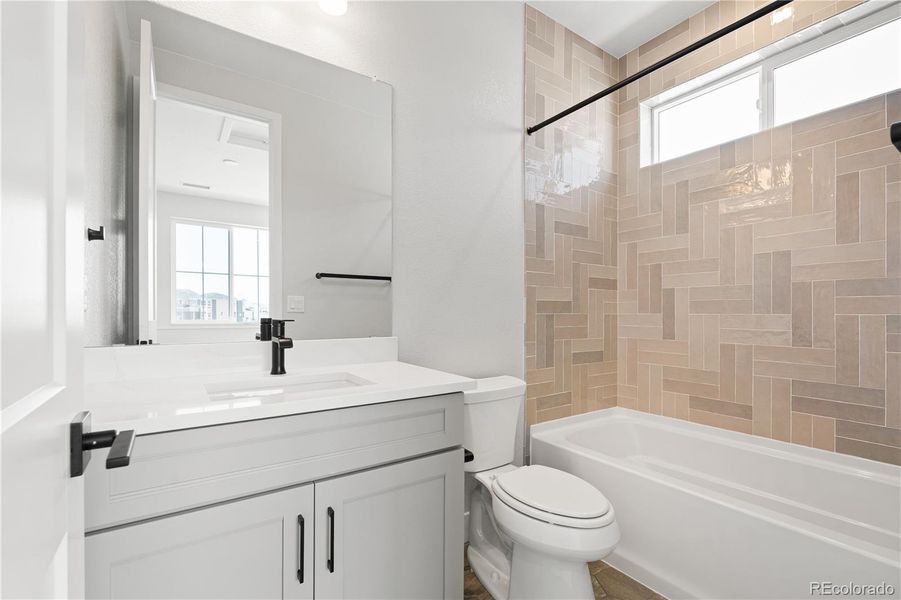 Furnished interior view inside a new home in Gallery at The Canyons, Castle Pines (Image 12).