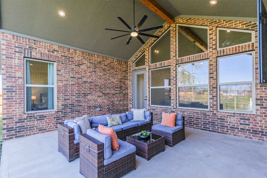 Unlimited options await with this large covered back-patio.