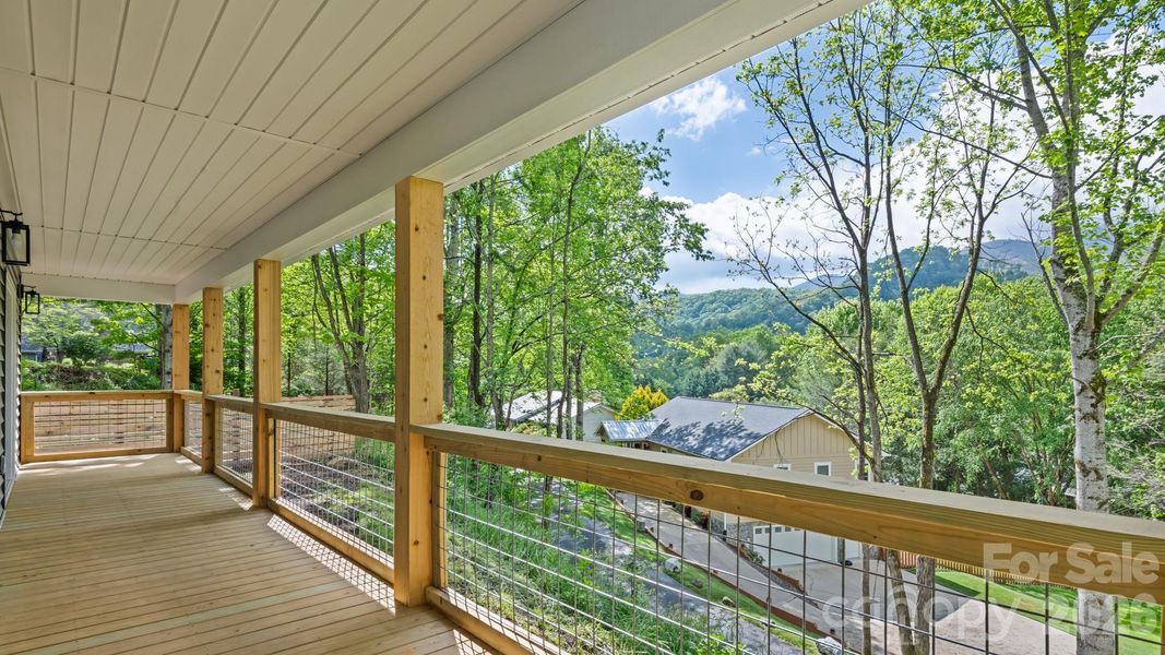Exterior details and patio area of a home in , Maggie Valley (Image 25).