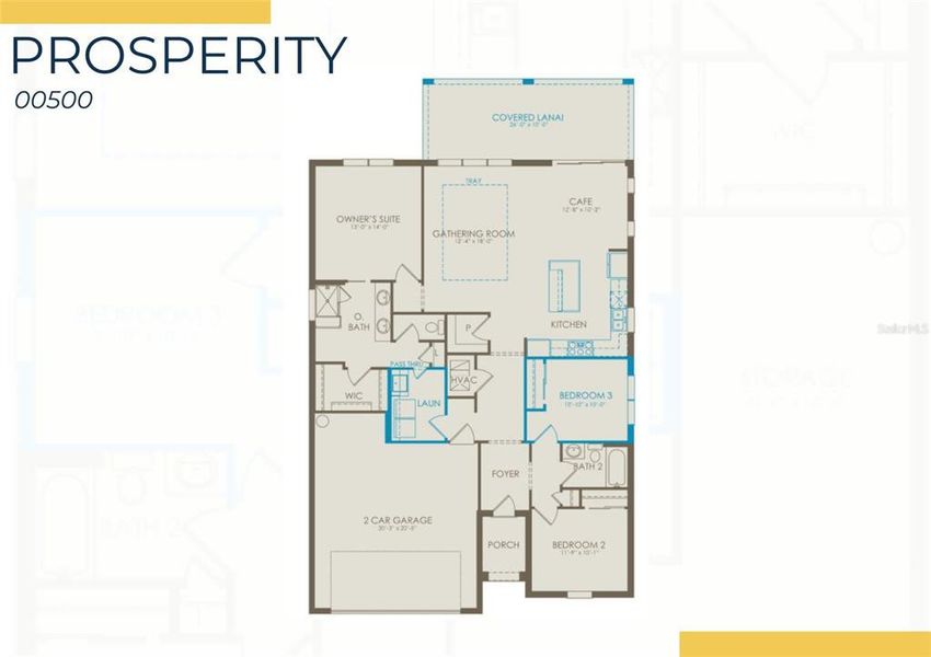 2D floor plan layout of this home in Shores at Stillwater, Englewood, FL (Image 3).