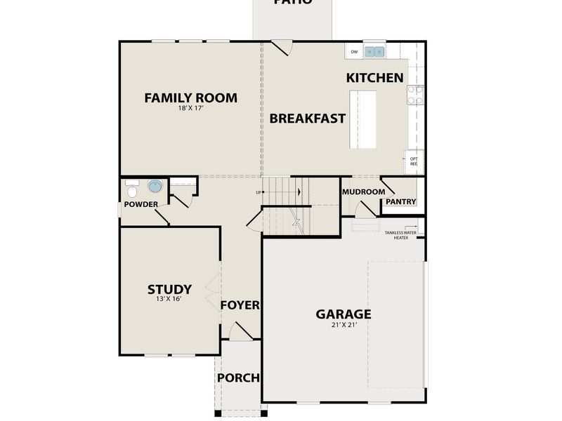 2D floor plan layout of this home in Benders Cove, Mount Juliet, TN (Image 5).