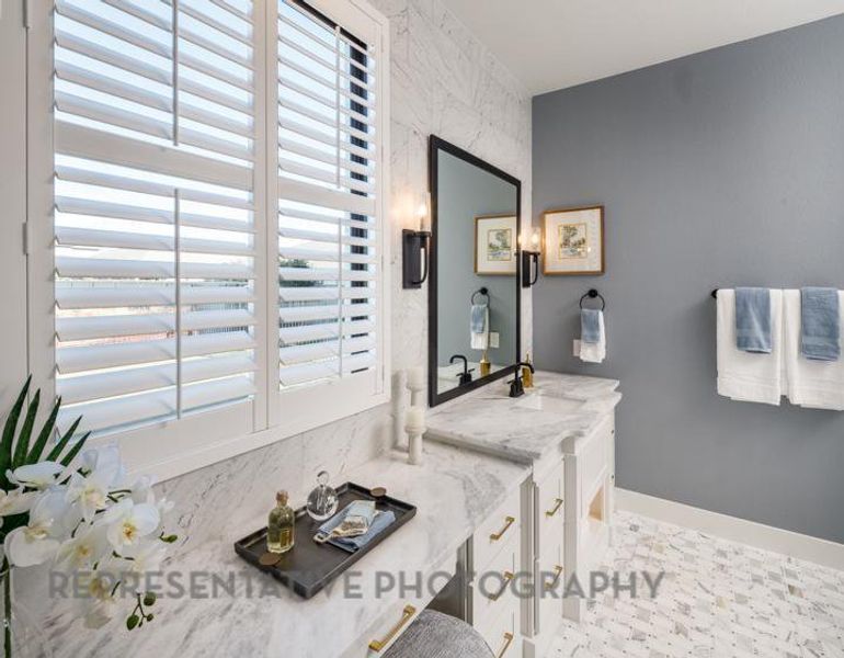 Furnished interior view inside a new home in Sandbrock Ranch: 60ft. lots, Aubrey (Image 21).